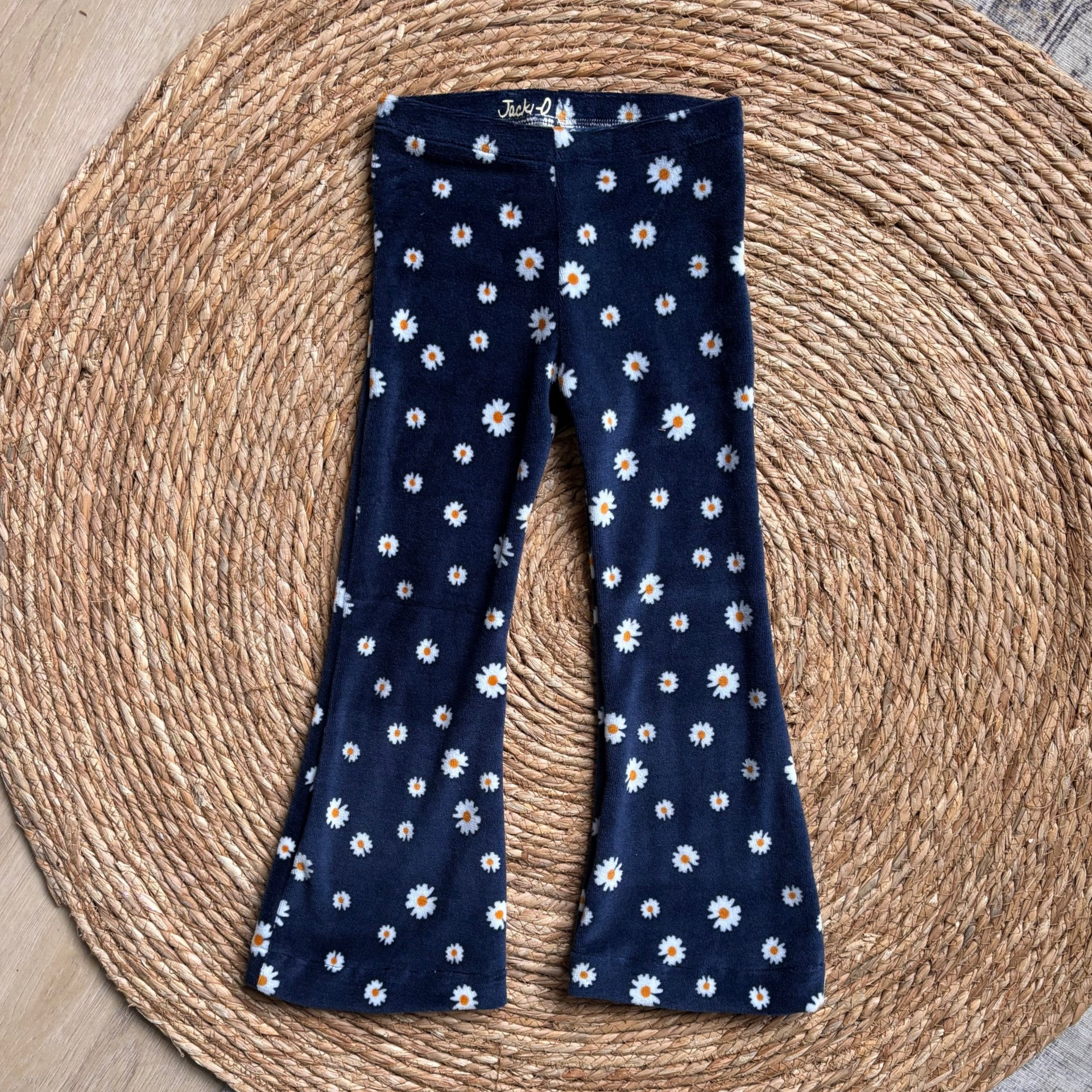 Nicky Blue Daisy Flowers Flared