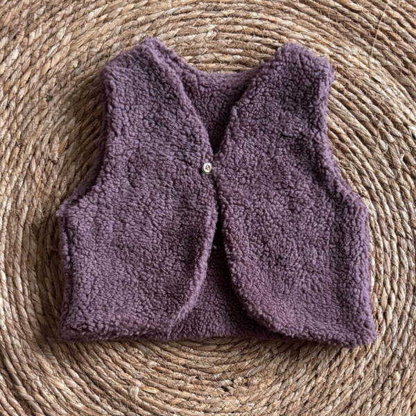 Teddy Gilet Dark Purple
