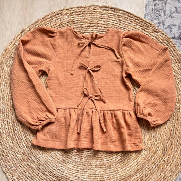 Strikjes Blouse Peach