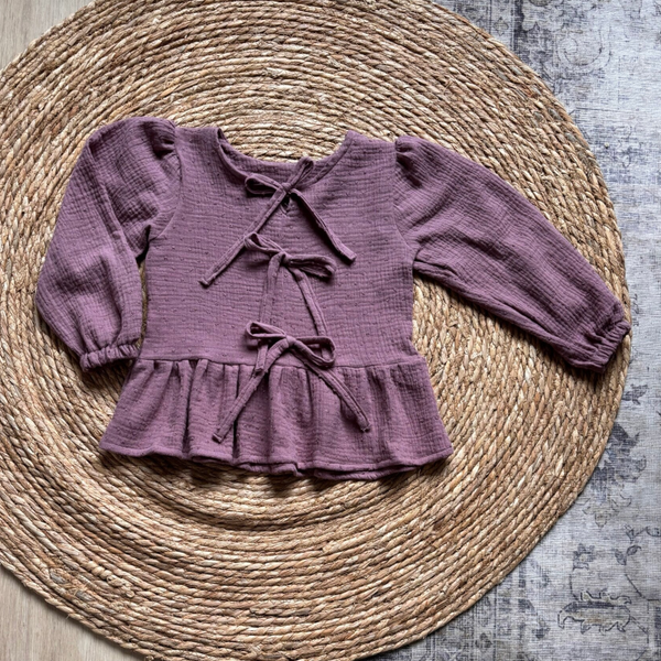Strikjes Blouse Purple