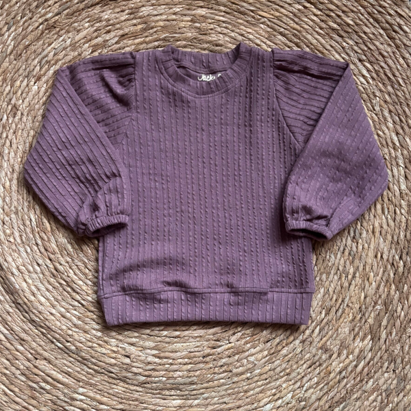 Purple Puffsleeve Sweater