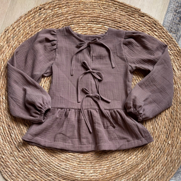 Strikjes Blouse Mauve