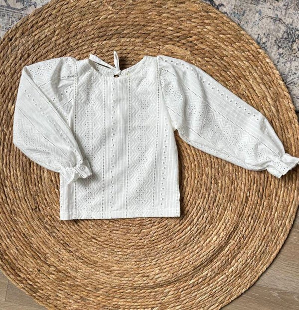 Broderie Blouse White