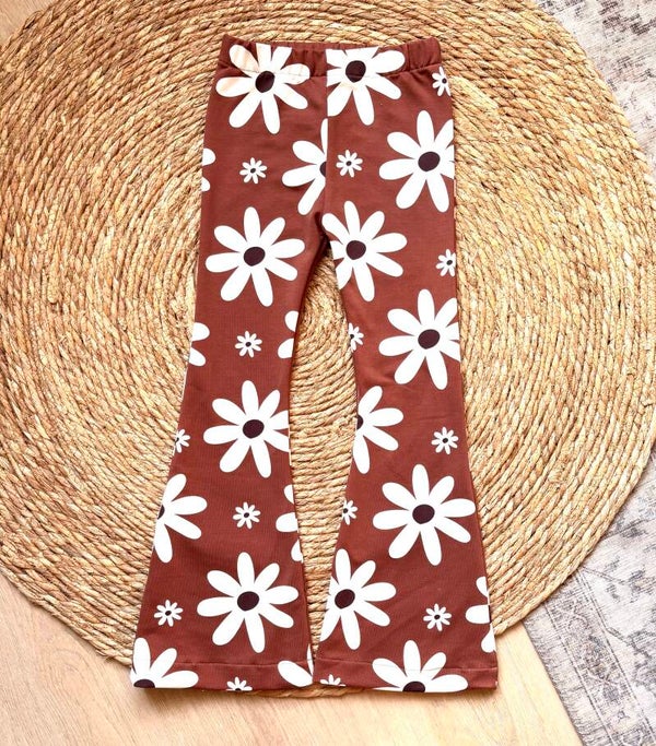 Big Brown Flowers Flared