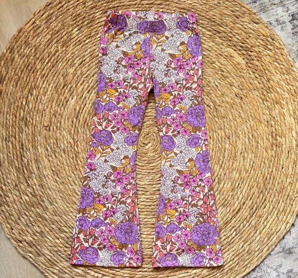 Bloom Beige Flowers Flared