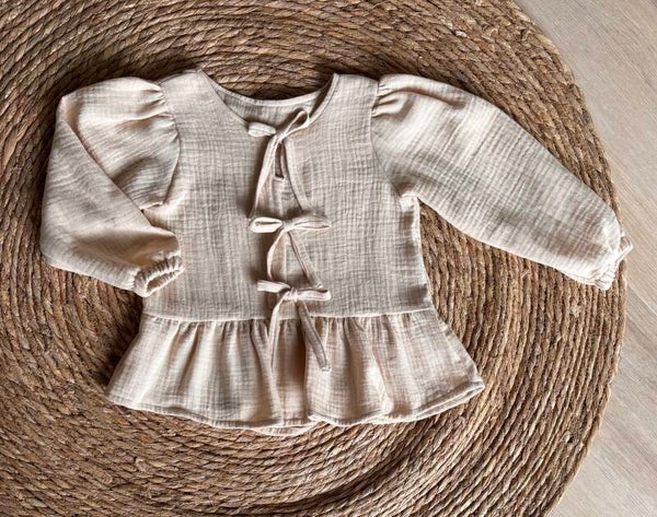 Strikjes Blouse Cream