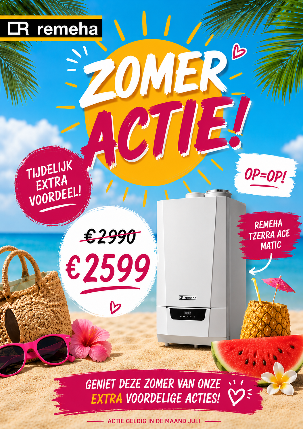 CV ketel Remeha actie aanbieding zomer actie