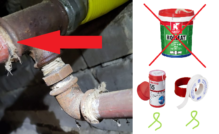 afdichtingsmiddel gas leiding installatie