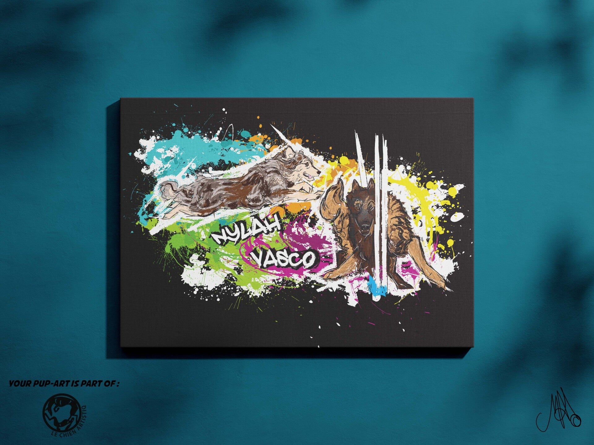 GRAFFITI PUP-ART portret van JOUW hond !