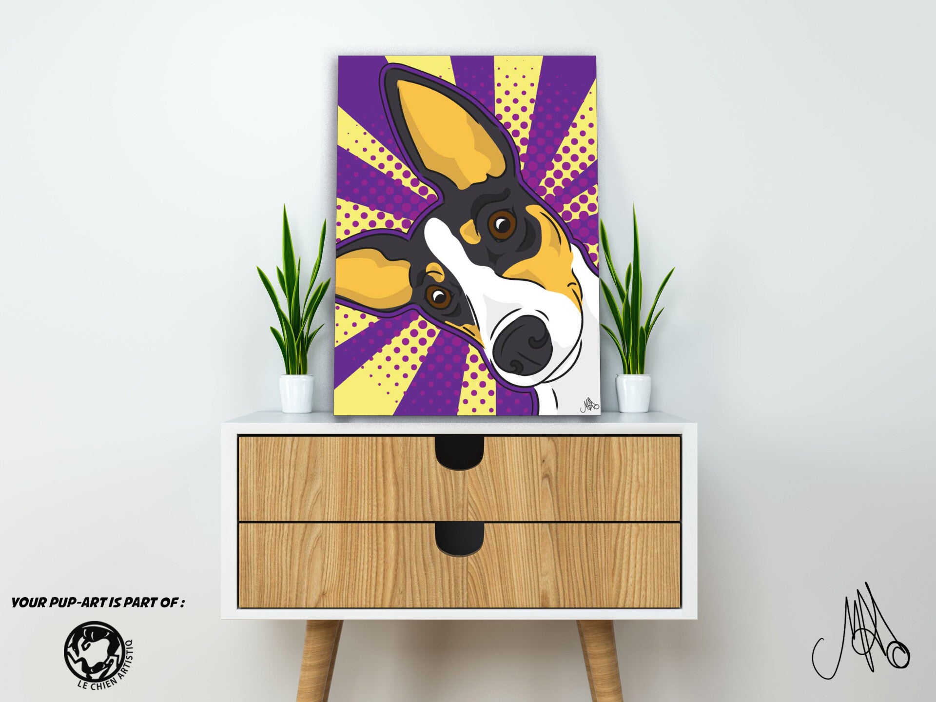 PUP-ART portret van JOUW hond ! eenvoudige versie !