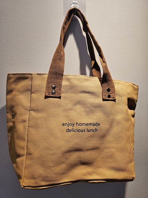 Handleveske i lerret Liten 20x30 for lunsj take away Varenr. 0011