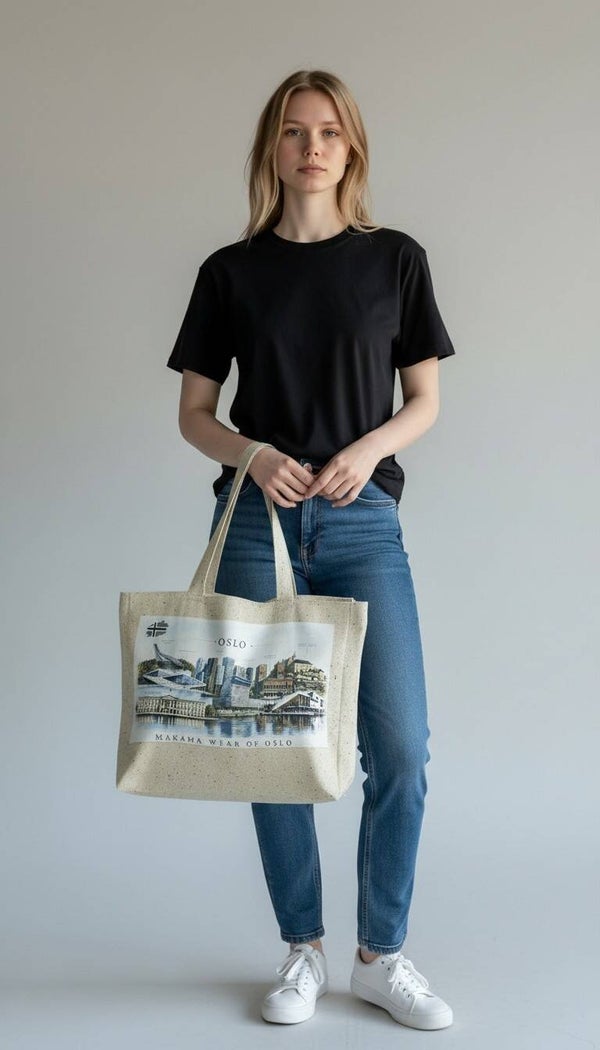 Tote bag of Oslo with zipper, size 50x40 Item no. 0039