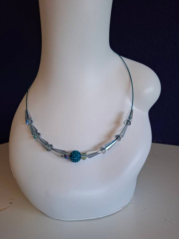 Minimalistische ketting in blauw