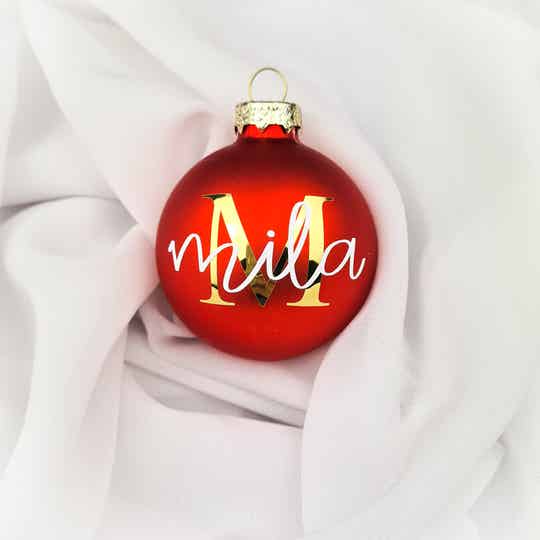 Weihnachtskugel personalisiert