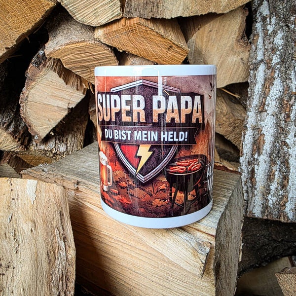 Keramiktassen Vatertag Papa Superheld