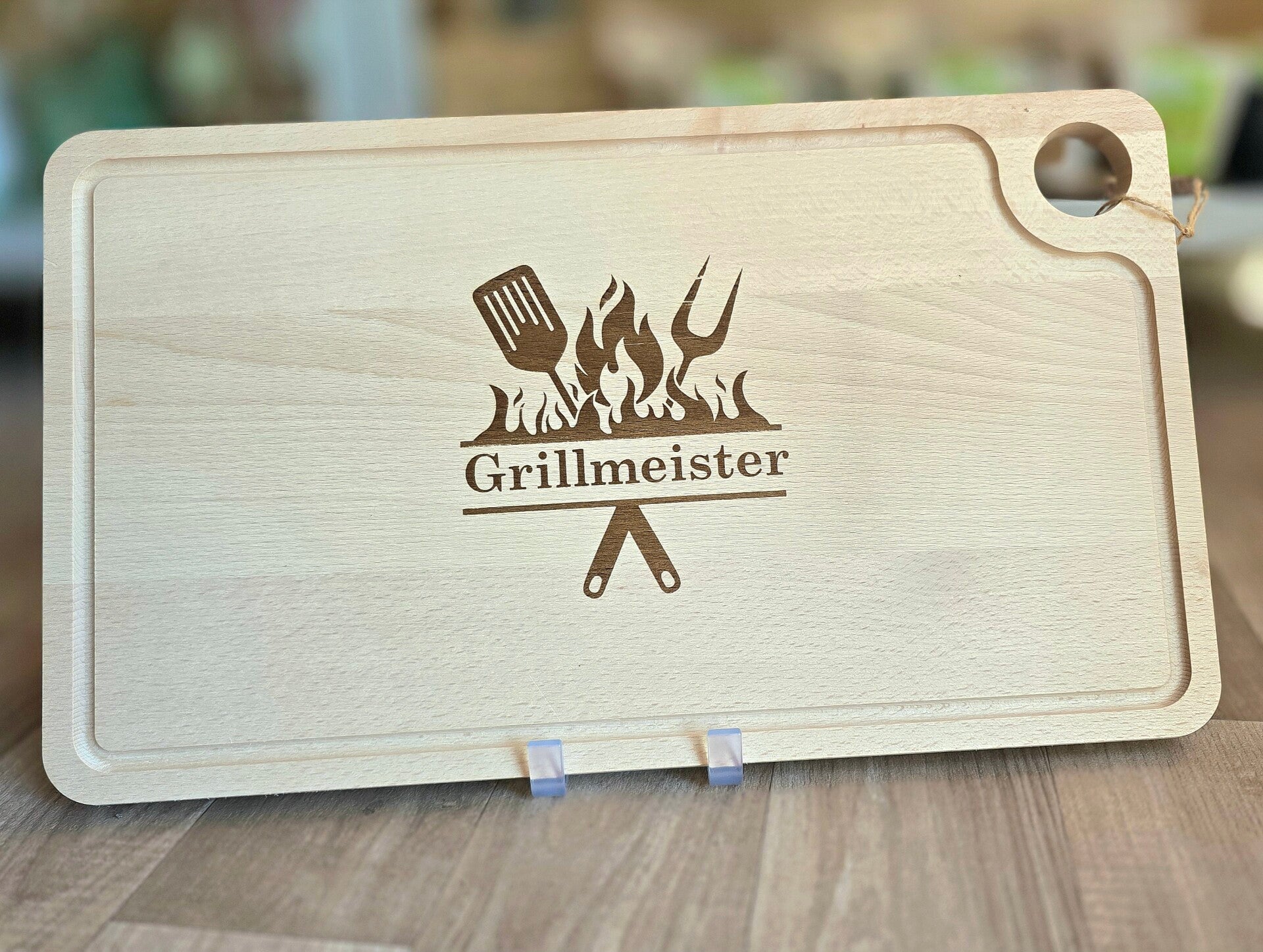 Schneidebrett Grillmeister mit Gravur & Name