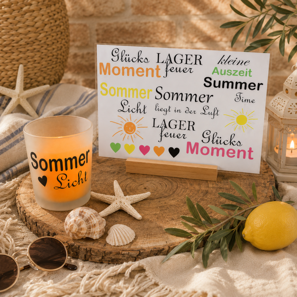 Rub on Sticker Sommer Sprüche