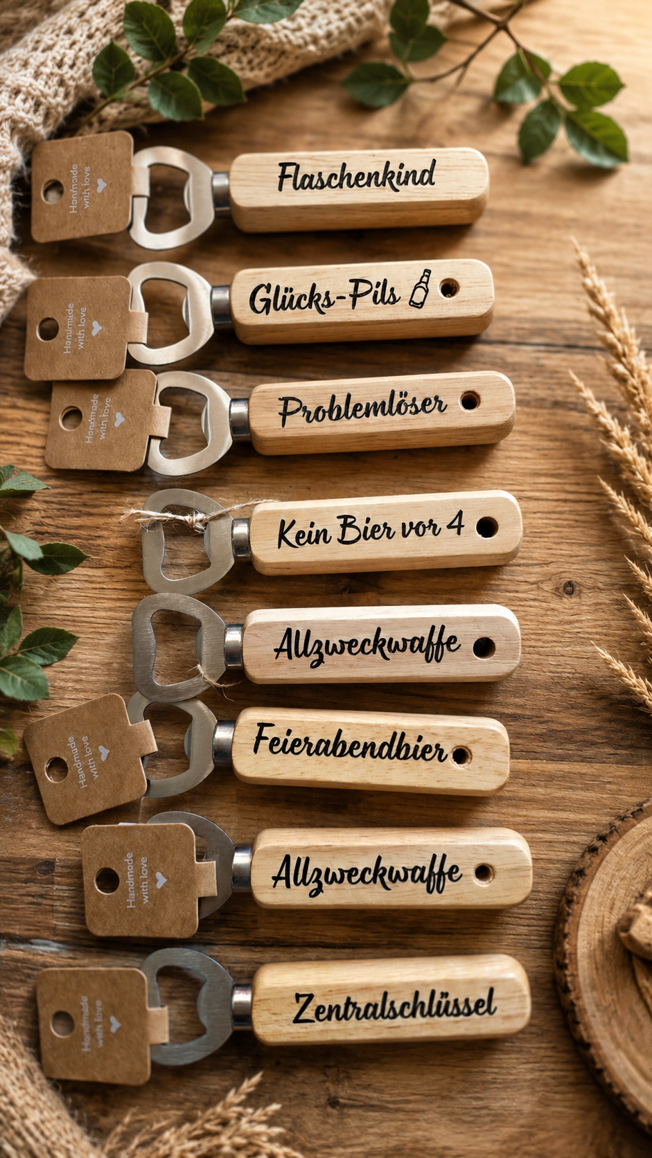 Flaschenöffner mit lustigen Sprüchen