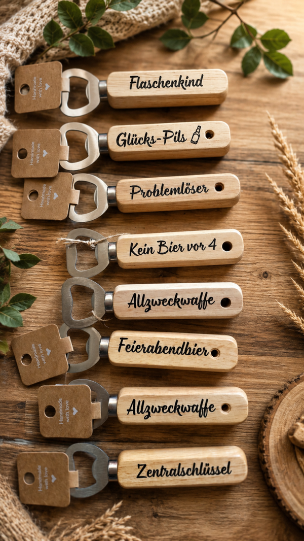 Flaschenöffner mit lustigen Sprüchen