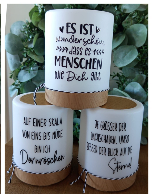 Kleines Glücklicht Touch Lampe Sprüche