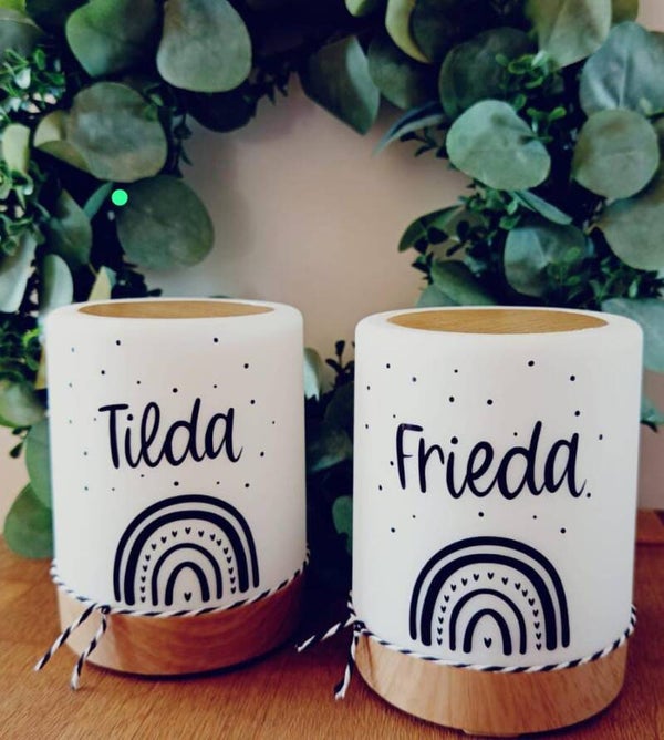 Kleines Glücklicht Touch Lampe Name