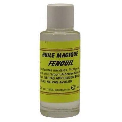 Huile magique FENOUIL Accroît les facultés mentales. Protège le commerce et attire l’argent