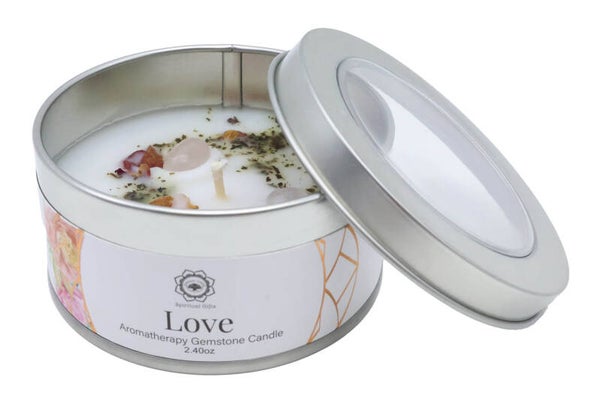 Bougie Green Tree 'Amour' Quartz Rose + Rose 70g