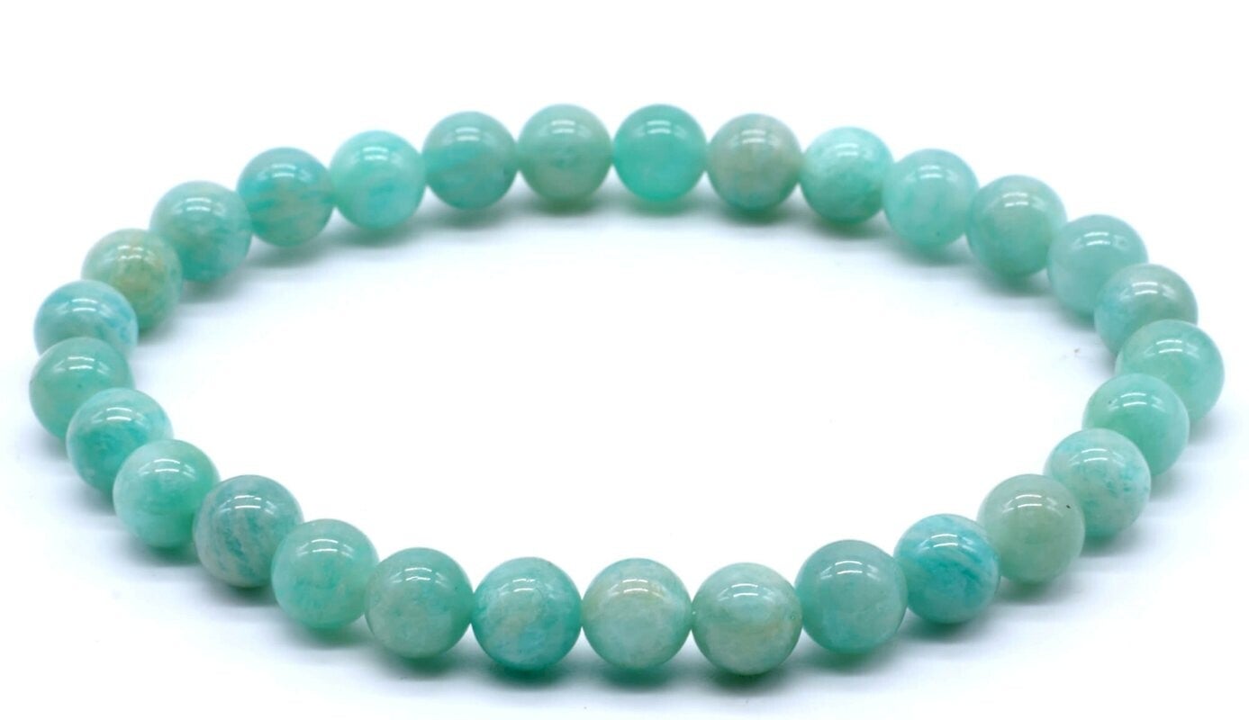Bracelet Amazonite 'AA' perles 6mm