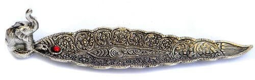 Porte-Encens Métal Eléphant 21cm