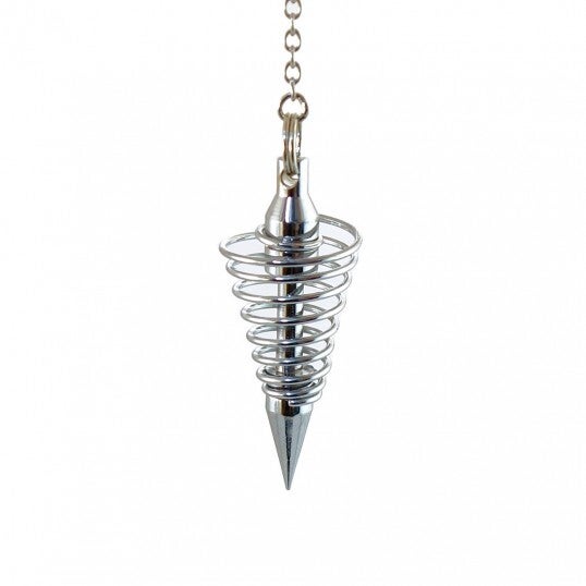 Pendule spirale - chromé