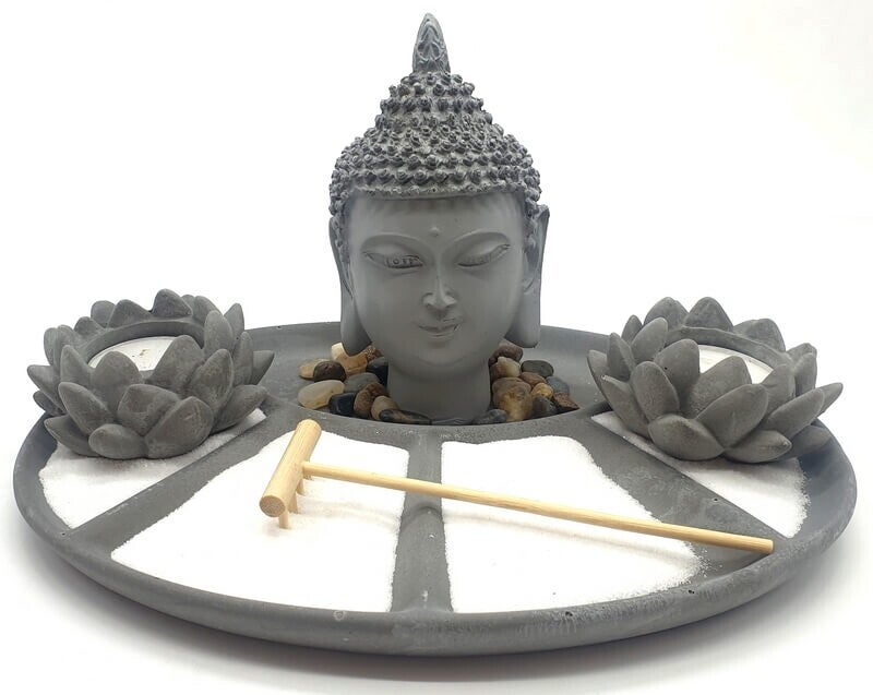 Jardin Zen Tête de Bouddha 28cm