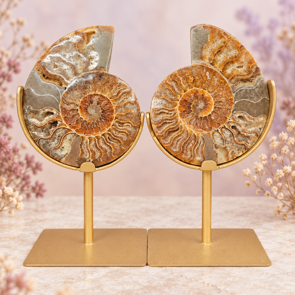 🐚🤎✨ Ammoniet Set op Standaard #3
