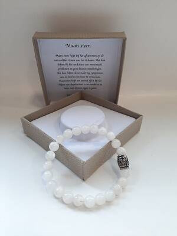 Damesarmband Maansteen met basiskraal