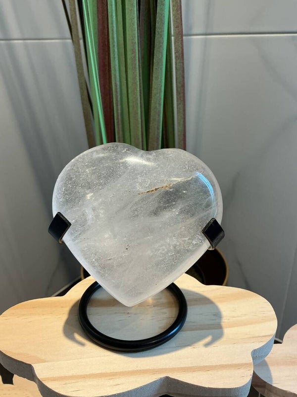 Bergkristal hart met standaard