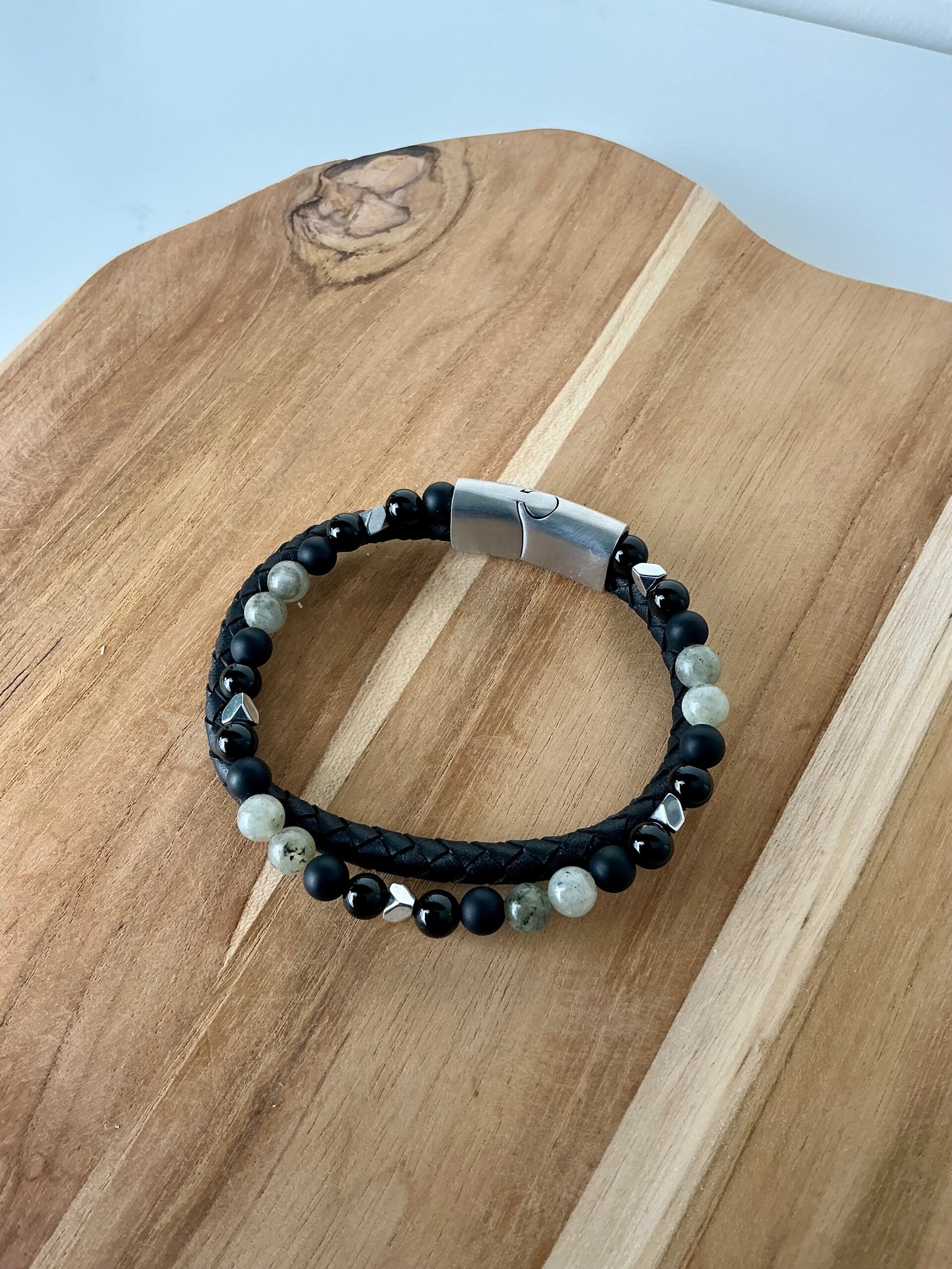 Mannenarmband 'Mystiek Black'