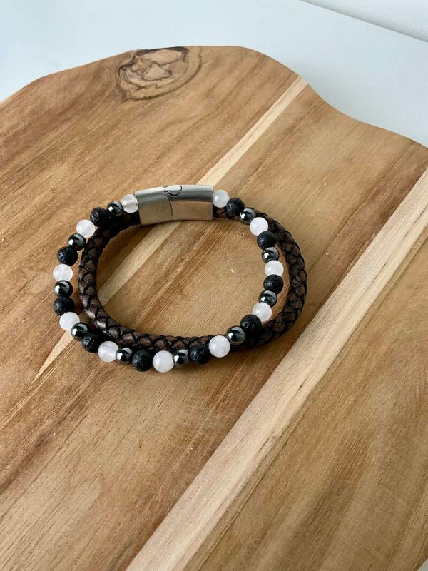 Mannenarmband 'Majestic Grey'