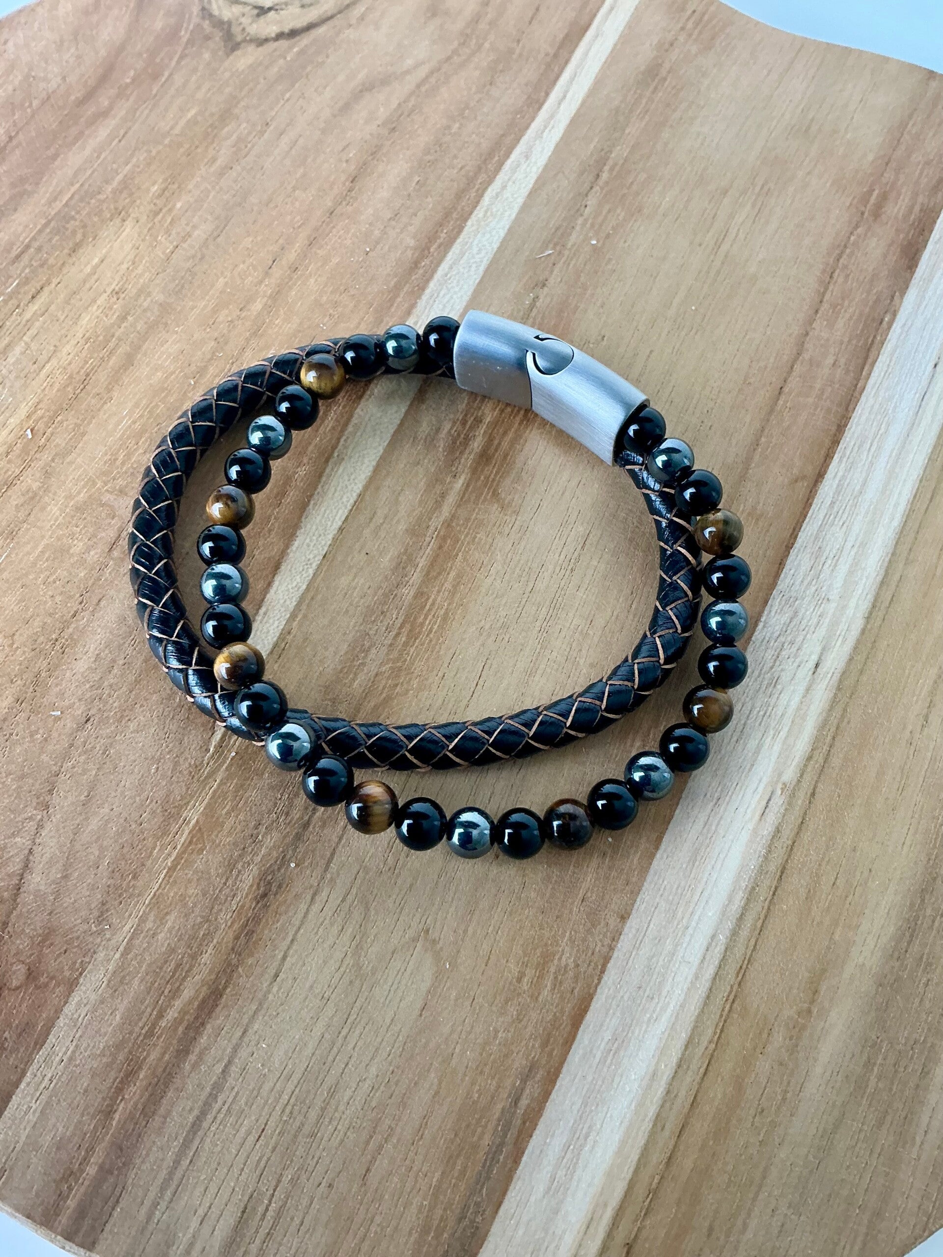 Mannenarmband 'Fashion Brown'