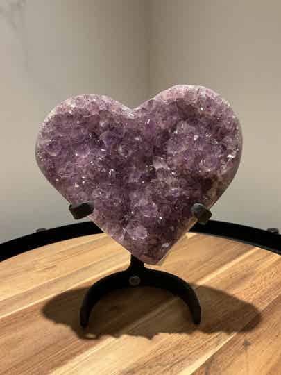 Amethist hart op standaard - Brazillië #107
