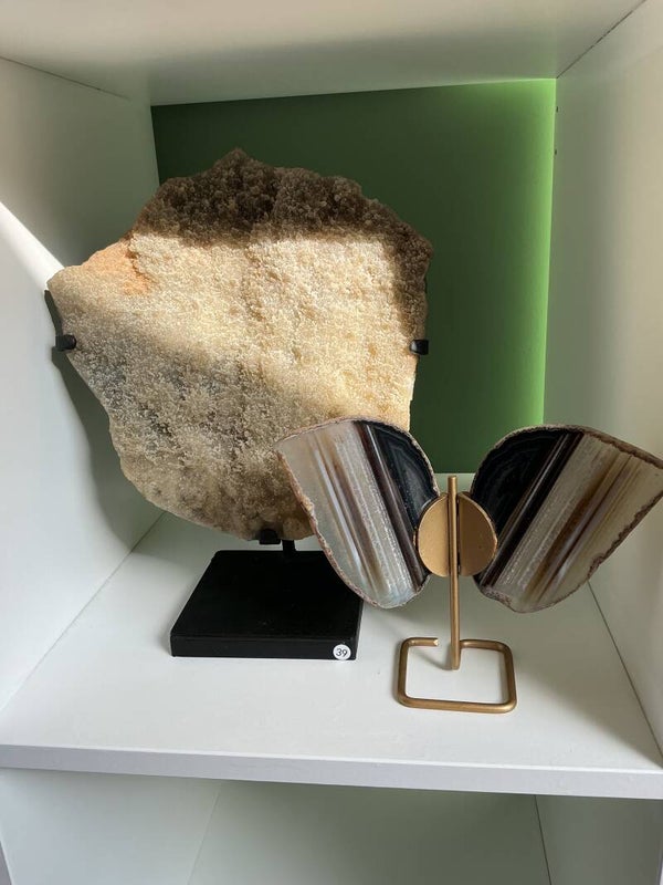 Chalcedoon en vlinder