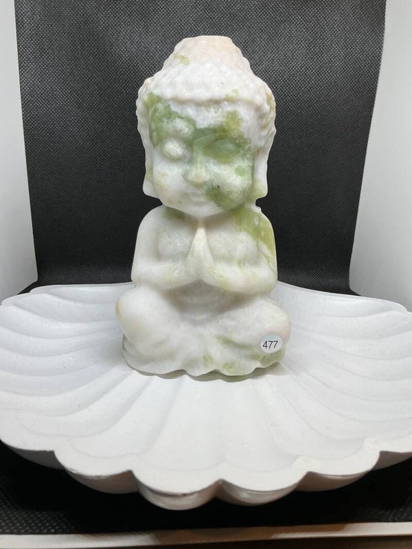 💚🪷✨ Serpentijn – Boeddha Carving #477
