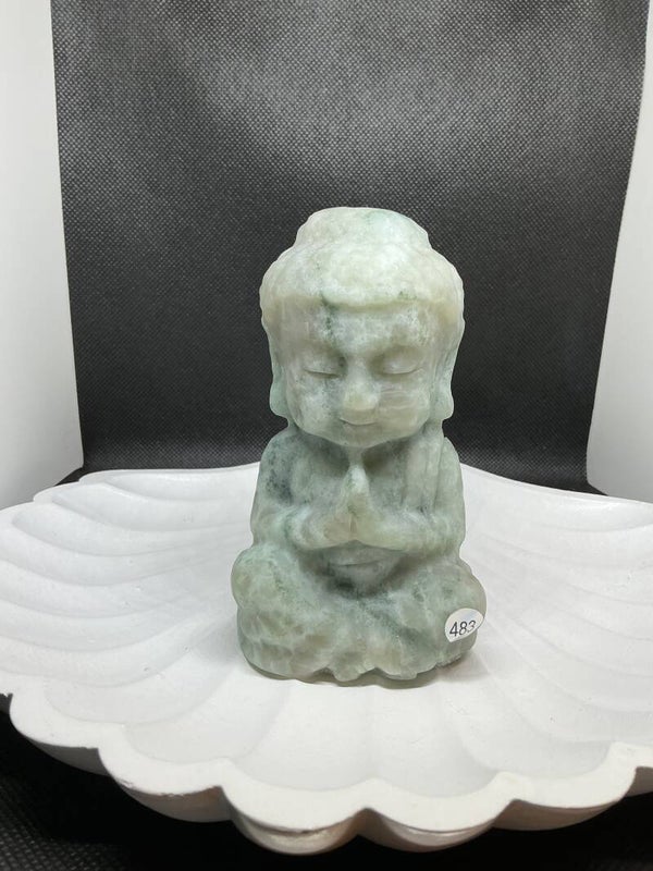 💚🪷✨ Serpentijn – Boeddha Carving #483