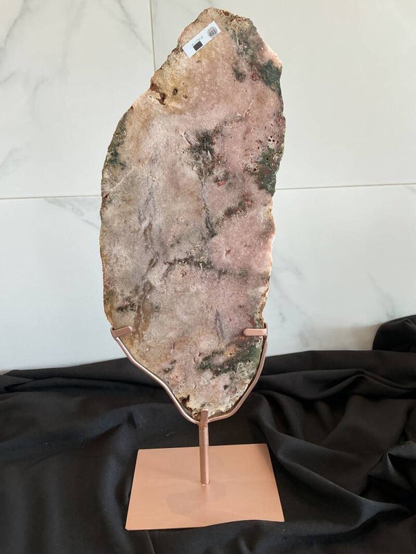 🌸💜✨ Roze Amethist – Slab op Standaard #493
