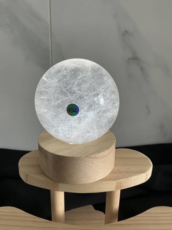 🤍🔮✨ Bergkristal – Bol incl lampje #494