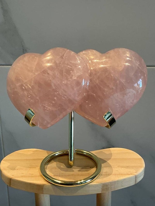🌸💕✨ Rozenkwarts – Dubbelhart op Standaard #92