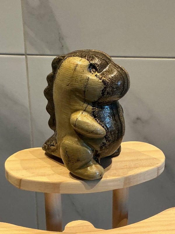 🦖🤎✨ Landschapsjaspis – Dino Carving #6