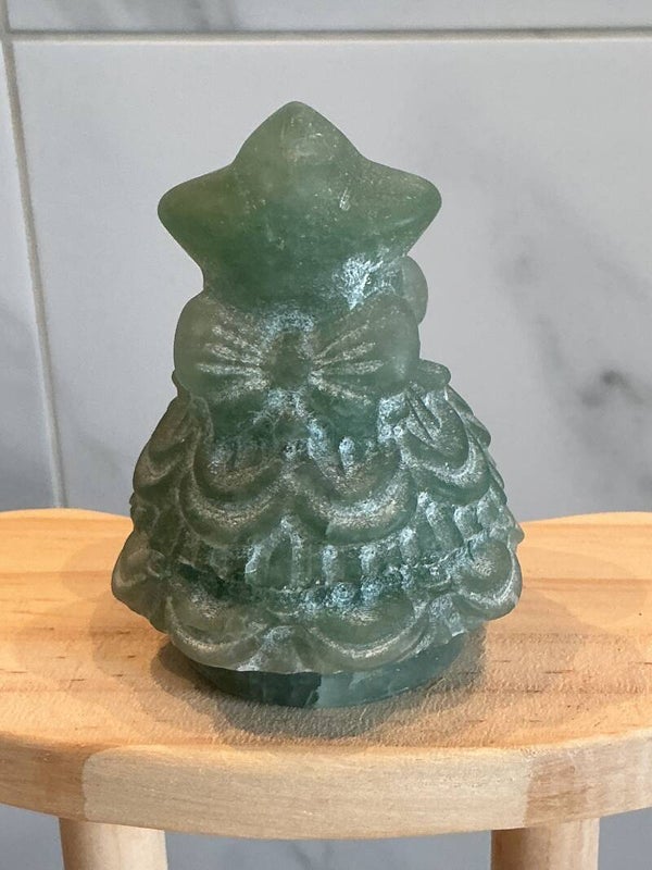 🎄💚✨ Groene Aventurijn – Kerstboom Carving #23