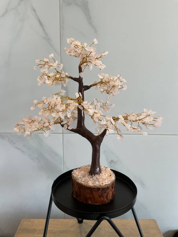 🌳🌸✨ Rozenkwarts – Edelsteenboom ca.25cm