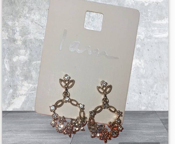 Diamond Flower Earrings