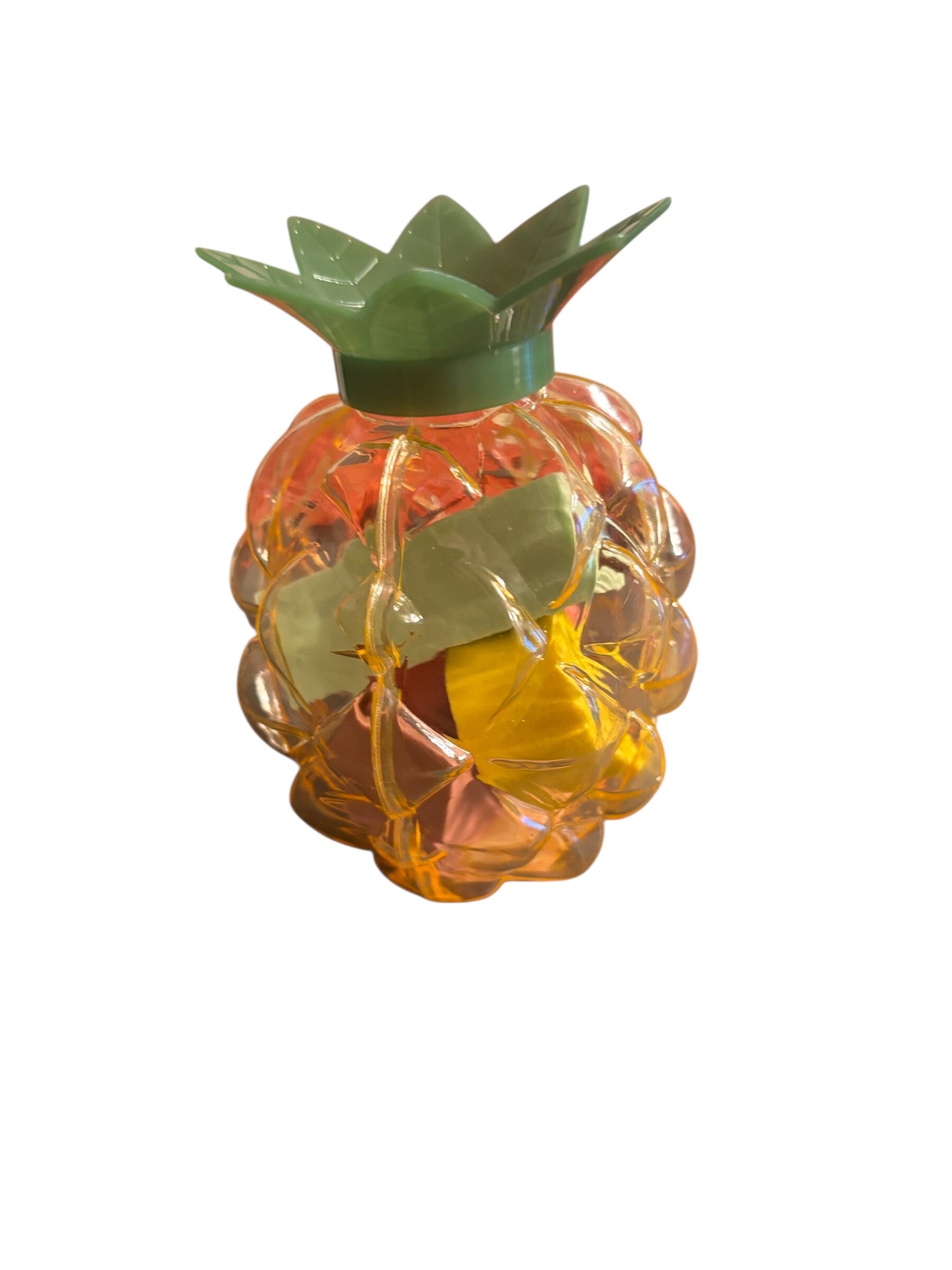 Pineapple filled with makeup sponges