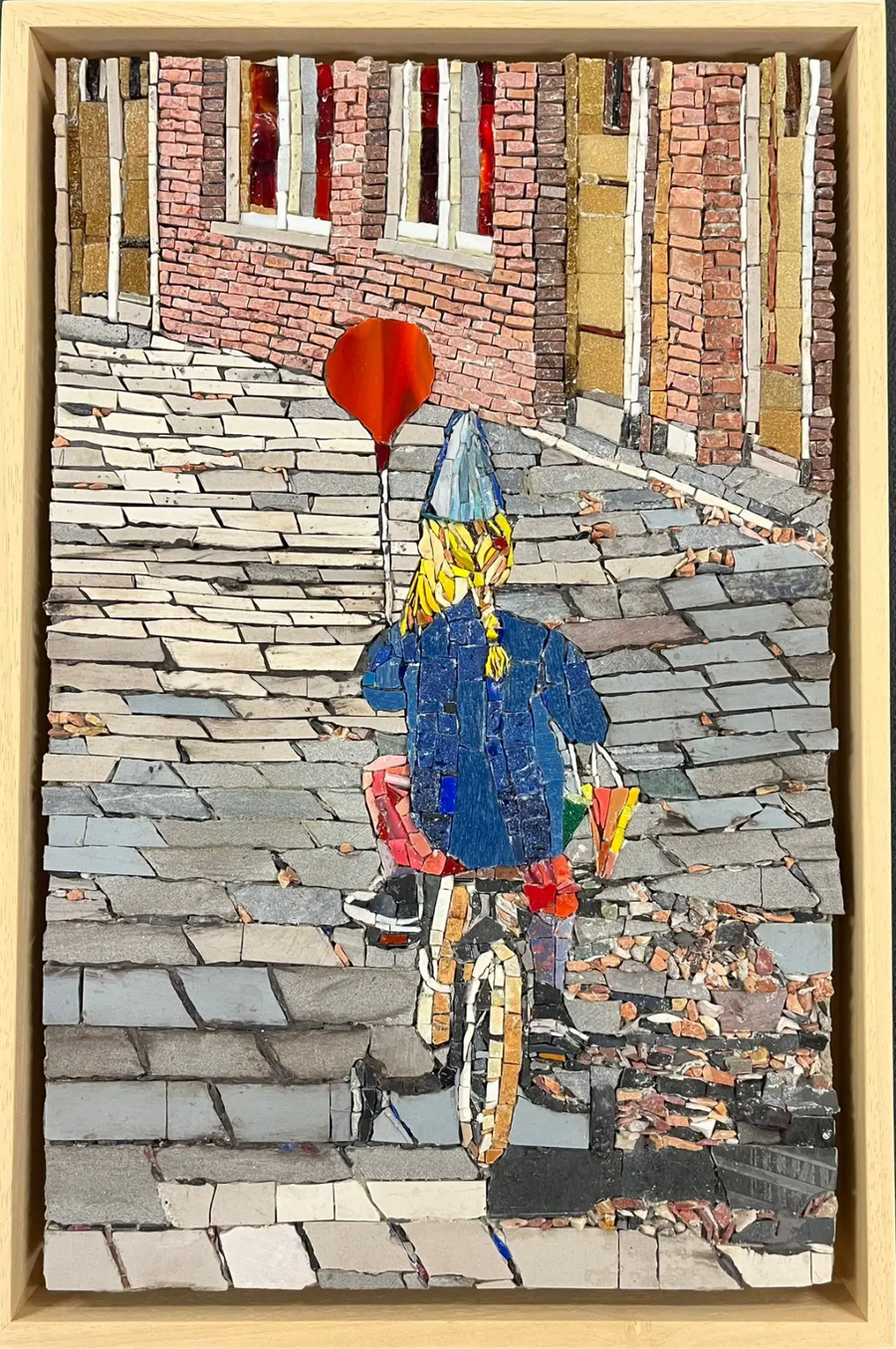 Mozaïekportret in opdracht